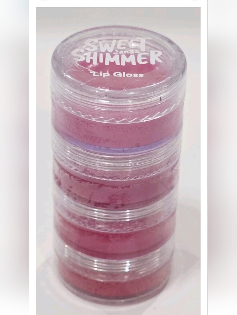 Ulta Sweet Shimmer LIP GLOSS Pink Rose Fuchsia Red Jars 4 X .05 oz/1.6g Each New